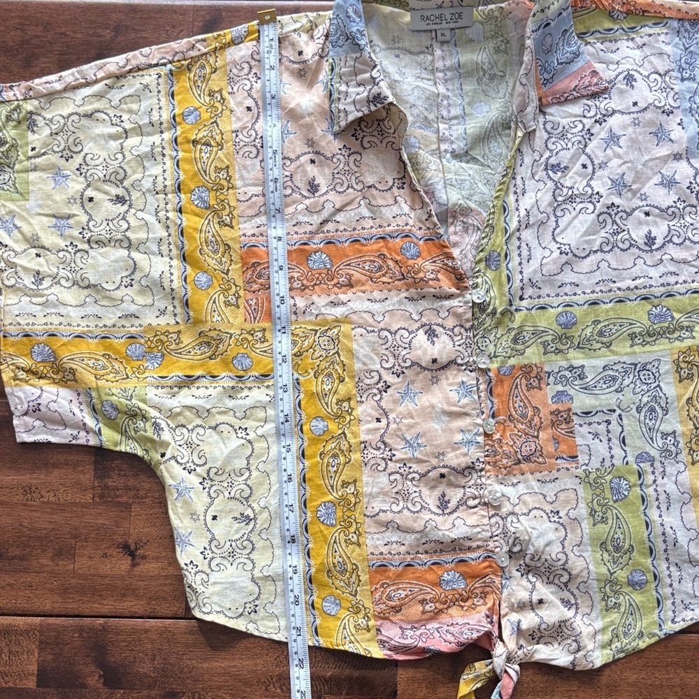 Rachel Zoe Multicolor Patchwork Shirt - Picture 2 of 4